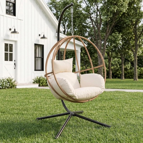 Rattan hanging egg chair - rattan,