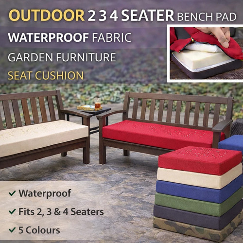 Bench cushion 4 - 2-3-4, seater