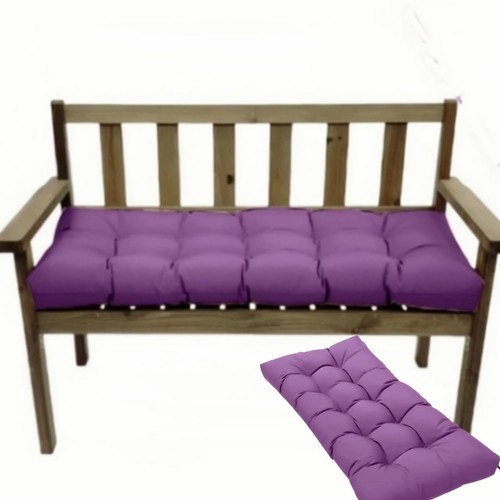 Purple tufted bench cushion - tufted,